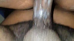 Bold creamy pink pussy pounding action