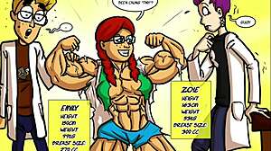 zoie battles emily in intense female muscle growth flex off pretty bodies clash