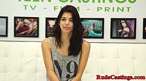 Young Petite Amateur Bound Bent Over Doggy Casting Closeup