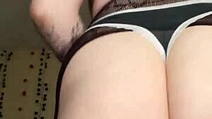 Chubby babe strips toys ass squirts juicy orgasm