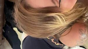 big booty latina blonde slurps cock rimjobs then rides cowgirl pov