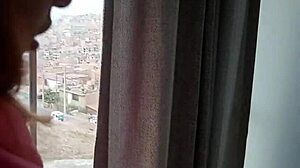 caught my peruvian latina gf flashing pussy got punished with hard fuck