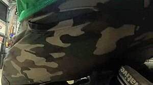 Sexy shaved pussy babe rides huge dildo get wetter!