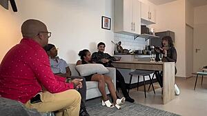 coworkers' taboo bent-over orgy tease