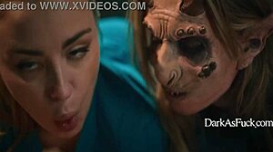 demon squirts milk in nurse's mouth during fuck