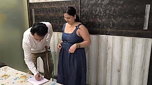 Mala Randi Fucks Tailor Bent Over for Free Dress Stitching