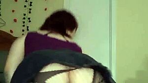 Chubby babe strips toys ass squirts juicy orgasm