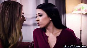 i couldn't resist watching my two wives kiss then joined epic threesome facial