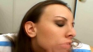 beautiful young cutie sucks my horny cock deep