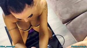 Tattooed Milf Tests Friends Sybian Machine Big Tits Cum Covered Shower