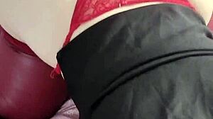 Phone-Filmed Blonde Sucks Cock While Shaking Big Juicy Tight Ass in Bedroom