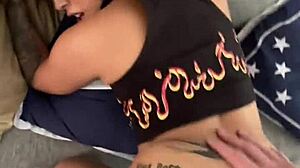 big booty latina blonde slurps cock rimjobs then rides cowgirl pov