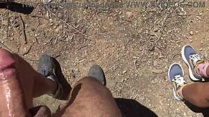 Perverted Hairy Milf Creampie Fucked Outdoor Stranger Cum In Pussy Closeup