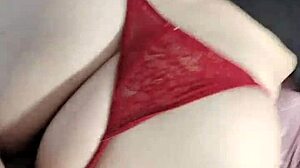 Phone-Filmed Blonde Sucks Cock While Shaking Big Juicy Tight Ass in Bedroom