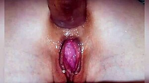 real housewife squirts wet anal orgasm closeup with husband