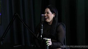 Pri melancia teases with sheer red lingerie in hot podcast prelims compilation