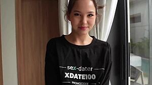 Skinny babe begs hard fuck and facial cumshot orgasm