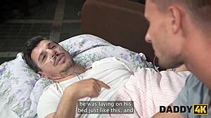 daddy4k: horny old man tricks son's girlfriend into cowgirl pussy fuck