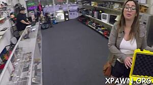 dilettante sucks rough cock backroom wet pussy casting