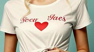 Valentine's Shirt And Panties Cute Barefoot Model Look