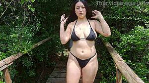 Hiker Rips Clothes Off Big Ass Model In Jungle Creampie Photoshoot