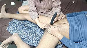 stepmom trims my cock hair before homemade rimjob