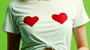 Valentine's Shirt And Panties Cute Barefoot Model Look