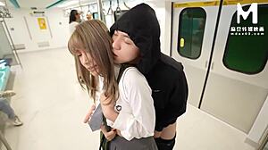 Female college student fucks outdoors dripping juices everywhere