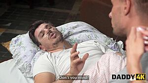 daddy4k: horny old man tricks son's girlfriend into cowgirl pussy fuck