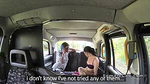 Lesbians Go WILD Testing Toys In Fake Taxi Ride!