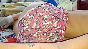 wake this skinny latina big ass with morning anal creampie