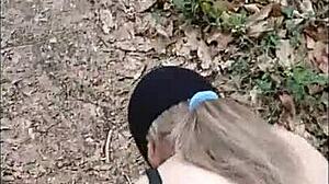 forest slave walk turns into humiliating outdoor dogging cumshot