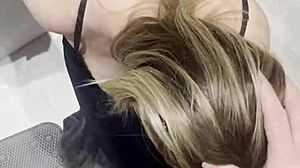 stepmom makes stepson cum hard in bath after hubby leaves