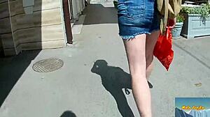 Bosnia Street Flasher Exposes Bare Nude Pussy Mala Dvojka