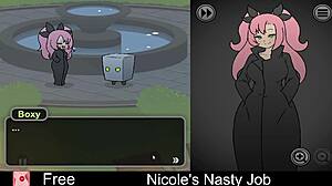 nicole dives into her nasty interactive erotic game