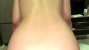 pretty thai teen takes big white cock doggystyle huge creampie