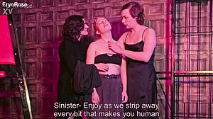 Bound Succubus Claims First Helpless Victim In Cage!