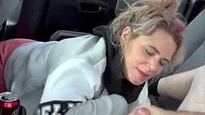 Streetwalker Sucks Cum Off Dick After Facial Cumshot