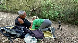 Stepbrother mountain blowjob cum mouth