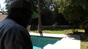 lisa ann milks shorty mac's massive black cock with her big tits