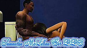 Samantha Mclellan Fucks Black Monster Cock Couch to Bathroom