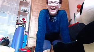 nicoletta squirts pees on stuffed toy orgasm vibrator