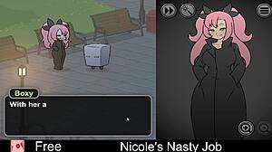 nicole dives into her nasty interactive erotic game