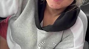 Streetwalker Sucks Cum Off Dick After Facial Cumshot