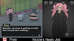 nicole dives into her nasty interactive erotic game