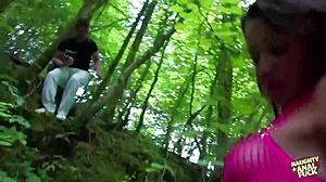 Slutty Babe Fucked Rough by Waterfall in Forest