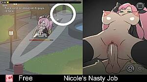 nicole dives into her nasty interactive erotic game