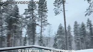 French beauty fingers and dildos her pussy in every chalet room