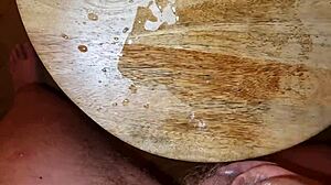 italian stud moans hard as shirtless cock gets oiled twice