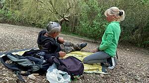 Stepbrother mountain blowjob cum mouth